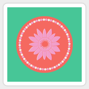 Pink flower Sticker